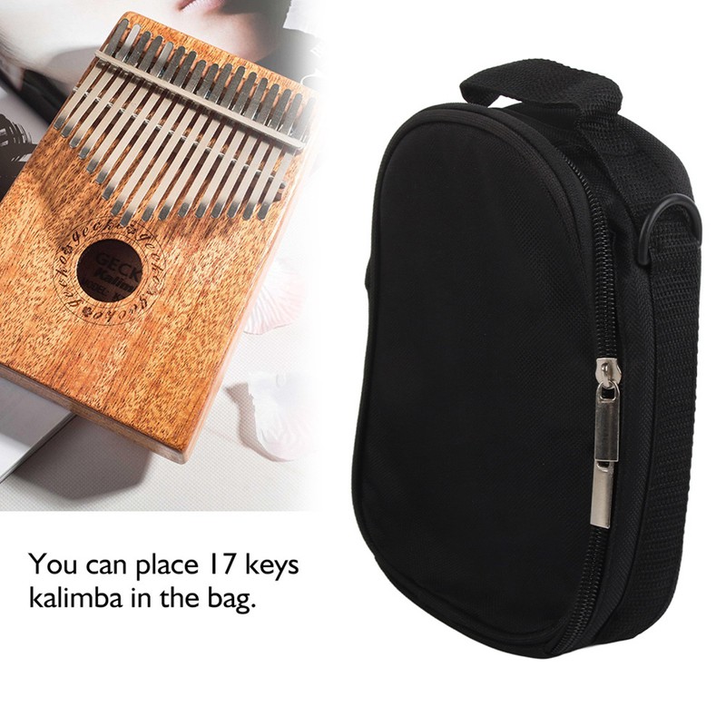 17Keys Kalimba Portable Box Thumb Piano Speaker Pickup Storage Shoulder