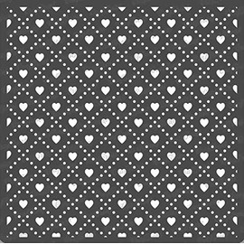 CrafTreat Geometric Stencils for Painting on Wood, Wall, Tile, Canvas, Paper, Fabric and Floor - Love Checks - 6 x 6 Inches - Reusable DIY Art and Craft Stencils - Checkers Stencil