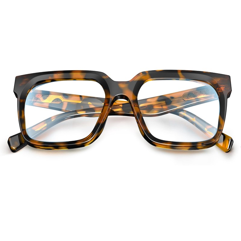 VISOONE 2 Pack Rectangle TR90 Blue Light Blocking Glasses Computer