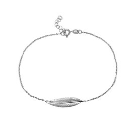 10 Inch Large Feather Anklet/Ankle Bracelet/Ankle Chain - 925 Sterling Silver - 9" to 10" Inch / 23 to 25 cm - Anklets for Women. 92087-9