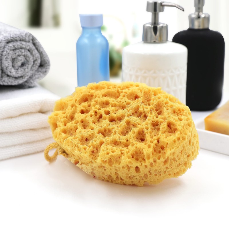 myHomeBody Bath Sponge, Foam Loofah, Body Scrubber for Bathing, Exfoliating