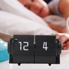 Automatic Flip Calendar Clock, Retro Mechanical Digital Desk Alarm Clock,