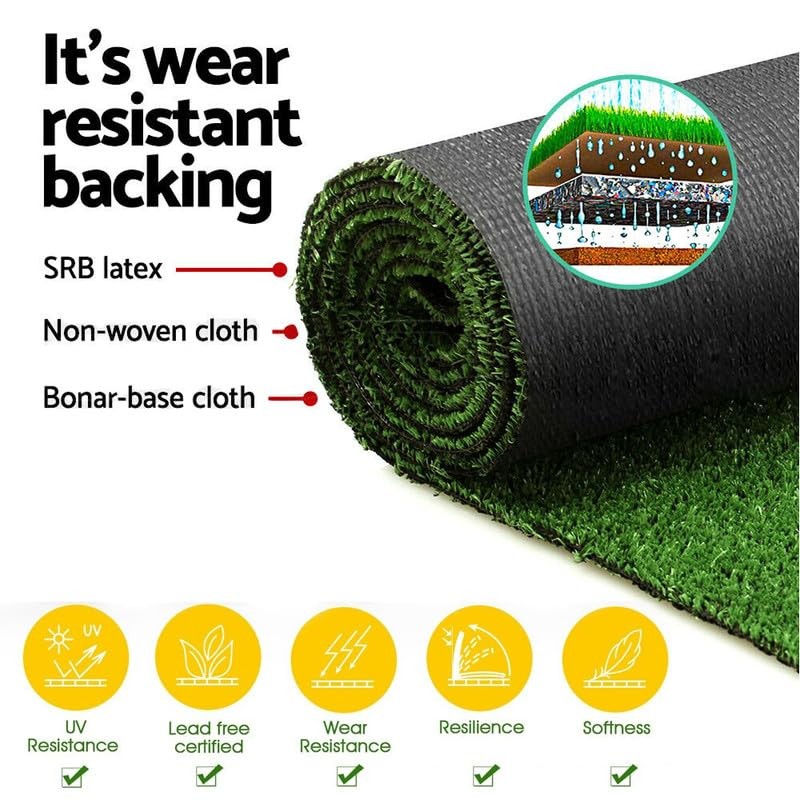 Cestavie Artificial Grass Turf Rug, 0.4inch Indoor Outdoor Fake Grass