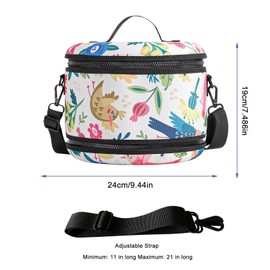Lunch Bag for Women/Men,Insulated Reusable Lunch Box for Office Work Picnic Beach,Leakproof Freezable Cooler Bag with Adjustable Shoulder Strap (Black)