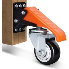 Ronlap 4 Ronlap Workbench Casters Kit 880 Lbs Capacity 3" Extra Heavy Duty Retractable