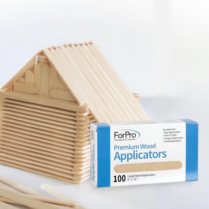 ForPro Professional Collection Premium Wood Applicators, Non-Sterile, Hair Removal Waxing