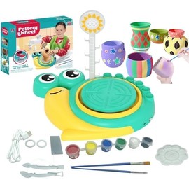 Dravilloy Pottery Wheel for Kids with Clay Sculpting Tools & Painting Kit, Mini Pottery Wheel for Beginners,Crafts & Pottery Kits for Kids Ages 8-12