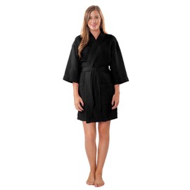 Turquaz Lightweight Short Robes For Women Waffle Kimono Bathrobe - Soft, Fast-Drying, Long-Lasting Cotton Blend