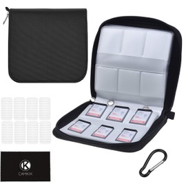 Memory Card Case - Suitable for up to 88x SD, SDHC, Micro SD, Mini SD and 4X CF - Holder with 88 Slots (8 Sides) - for Storage and Travel