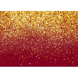 LYCGS 10x8ft Red Glitter Backdrop Birthday Gold Spots Bokeh Wedding Prom Graduation Photography Background X-126