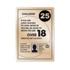 Challenge 25 Sign Gold A4 297 x 210mm Alcohol Law