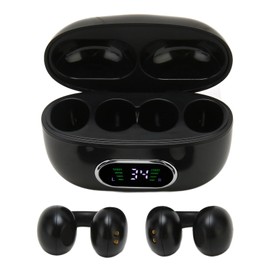 Translator Headphones 144 Languages Stereo Clip On Translation Earbuds with Charging Case for (Black)
