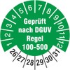 100 pieces tested according to DGUV rule 100-500 test labels