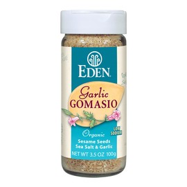 Eden Organic Garlic Gomasio, 3.5 oz Glass Jar, Sesame Salt