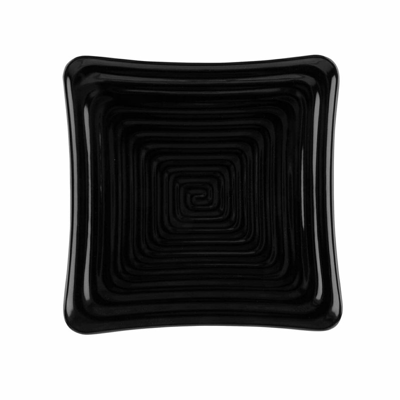 G.E.T. ML-61-BK Black 7.25" Square Plate, Large