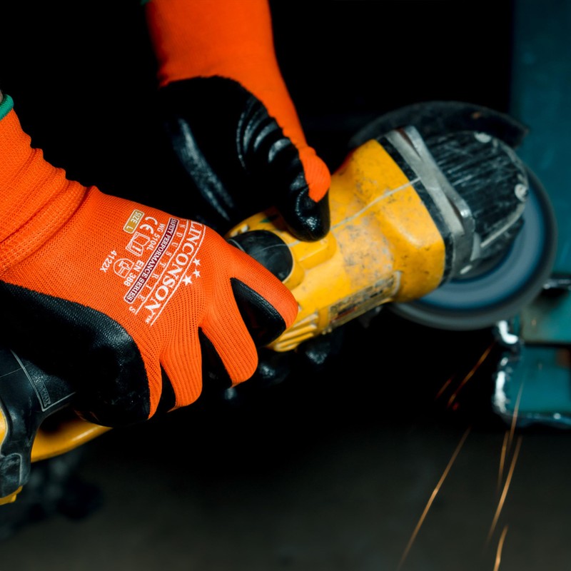 linconson 12 Pack Extreme Grip Lightweight Nitrile Coated Construction &