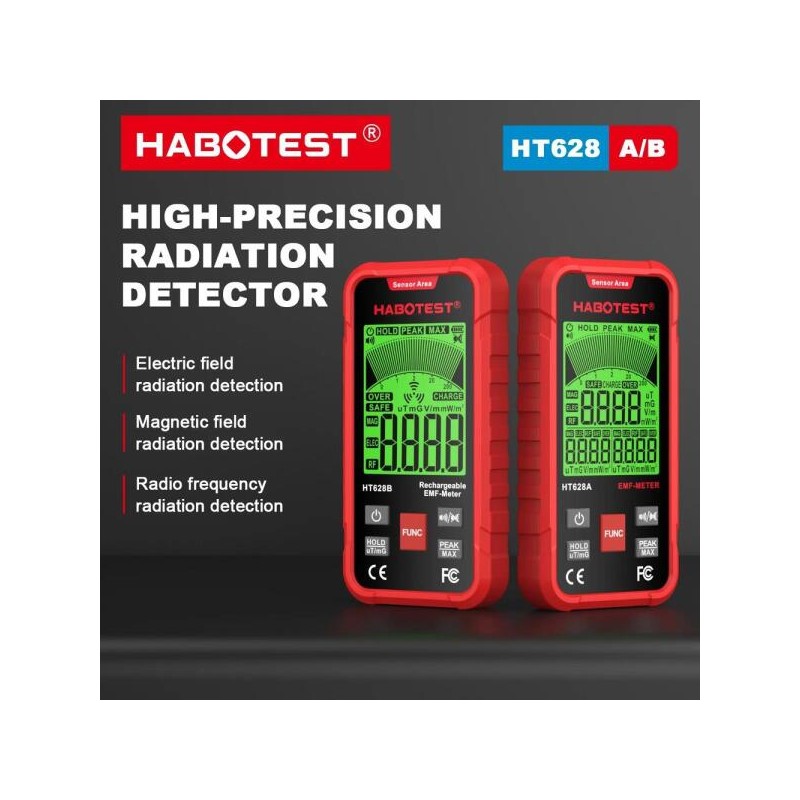 HABOTEST HT628A 628B 전자기 방사선 무선 테스터 휴대용 주파수 [HT628A]
