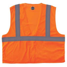 Ergodyne - 21049 GloWear 8210Z ANSI Economy High Visibility Orange Reflective Safety Vest, Zipper Closure, 4XL/5XL