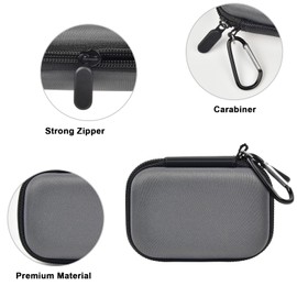 Carrying Case Compatible with Crucial X10/ X9 Pro 4TB/ 2TB/ 1TB Portable SSD, External Solid State Drive Hard Storage Holder Bag Fits for USB-C Cable (Box Only)（Dark-Grey）