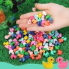 Rachan130 Pcs Mini Ducks Bulk Resin Duck Figurines for Miniature