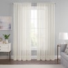 Eclipse Emina Crushed Sheer Voile Window Curtain Panel, Rod Pocket
