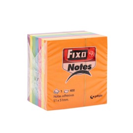 Fixo Cube 400 Sticky Notes 51x51mm Neon