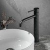 Tall Vessel Sink Faucet Bathroom Faucet Black Single Handle Single
