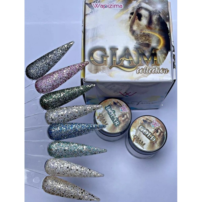 Wapizima Glam De Wapizima Colección De Acrilicos De 8 Frascos