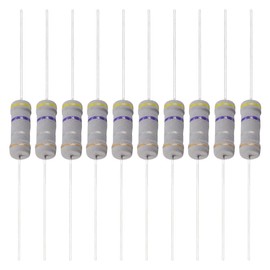 YOKIVE 50 PCS Carbon Film Resistors, 2W 0.47 Ohm 5% Tolerances Resistor, Good for DIY Electronic Projects (4 Color Band, 0.58x0.19-Inch)