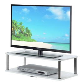 Convenience Concepts Designs2Go XL 37 inch Double Tier Swivel Riser, White