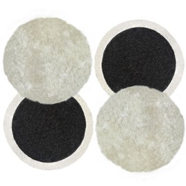 6 Inch Premium Wool Buffing Pads (2 Pack) - 100% Natural Wool, 1" Thick Plush Pile - Hook & Loop Attachment for Orbital Buffers, Car Detailing & Polishing