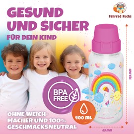 Children's Bicycle Bottle with Holder - Rainbow - Water Bottle Holder Bicycle, Bicycle Water Bottle, Drink Holder Bicycle, Bicycle Bottle Holder, Water Bottle Holder Bicycle