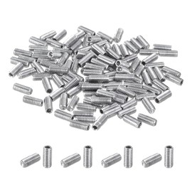 QUARKZMAN Pack of 120 Hexagon Socket Grub Screws M2.5 x 6 mm 304 Stainless Steel Flat Tip Grub Screw Set for Door Handles, Repair of Lights