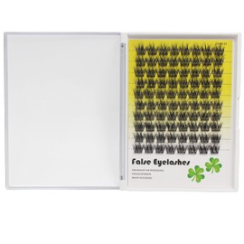 Vayator False Eyelashes D Curl Thickness 0.07mm Reusable Individual Extensions eyelashes Fake Eyelashes Wide stem Fluffy Eyelashes Clusters False Eyelash Clusters Natural Soft Dramatic Fake lash (10mm)