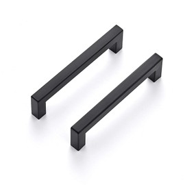 Ravinte 10 Pack Square Bar Kitchen Cabinet Handles Matte Black Cabinet Pulls Drawer Pulls with 5 Inch Hole Center Kitchen Cabinet Hardware