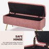 Yaheetech Ottoman with Storage, Velvet Entryway Bench with Safety Hinge,