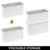 mDesign BPA Free Plastic Storage Box - Stackable Plastic Box