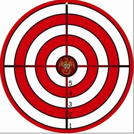 BestSaller (BET50) Bestsaller1210 Bestsaller Target, 32 cm, Red and White, 1