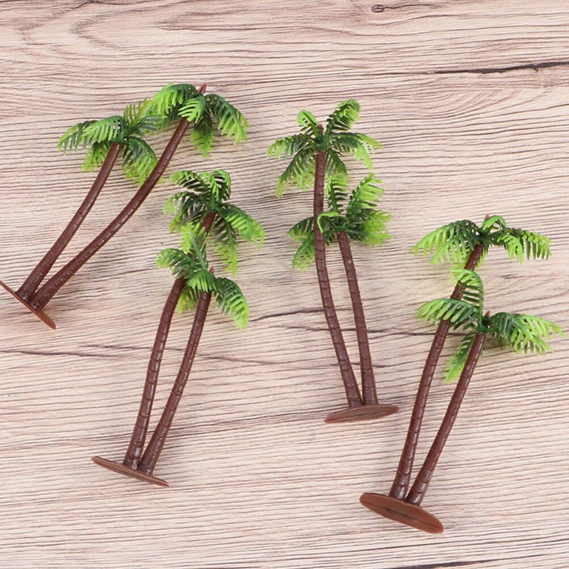 HOLIDYOYO Artificial Palm Tree, 15pcs Mini Model Coconut Palm Tree