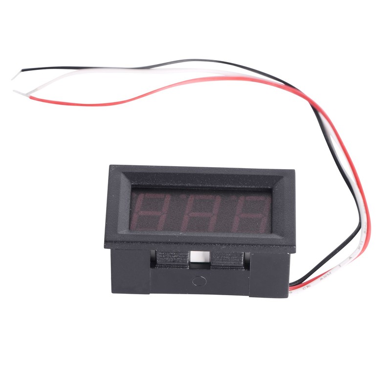 VKLSVAN 2-Piece Set 0.56" 3-Wire DC0-100V Red LED Digital Voltage