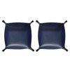 sourcing map 2pcs PU Leather Valet Tray Unisex Folding Small