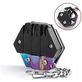 Unbranded Multifunction Outdoor EDC Folding Screwdriver Camping Survival Plier Cutter Tool - Titanium