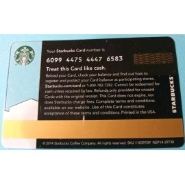 STARBUCKS CARD 2014"LOS ANGELES CITY OF ANGLES"VHTF~