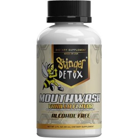 Stinger Detox Mouthwash Vanilla Flavor 2 Fl Oz Natural Ingredients
