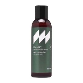 Monolit Face Scrub Exfoliating Face Wash Gel with Lactic Acid for Men 150 ml - Apricot Kernel Powder, Smoothing Formula, Cleansing Moisturising, All Skin Types, Face Scrub, Face Cleansing