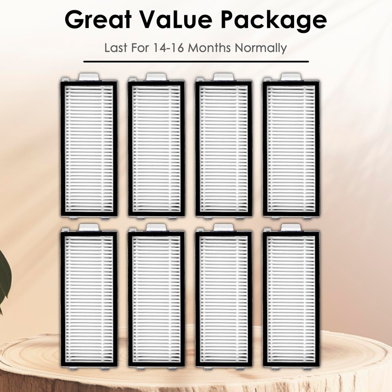 (8 Pack) Q revo Master Replacement HEPA Filters for Roborock