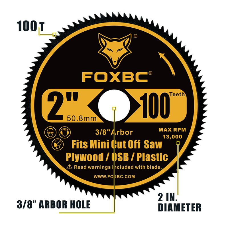 FOXBC 2 Inch HSS Saw Blade 100T for Mini High