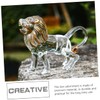 ORFOFE Decorative Lion Statue Crystal Lion Shape Tabletop Decor for