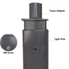6" Square Pole Mount with 2-3/8" O.D. Tenon Adaptor Bracket,