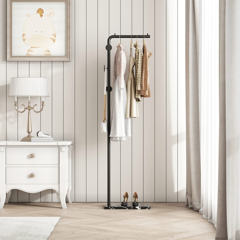 Metal Coat Rack Bracket Finish Stable Marble Base with High-end